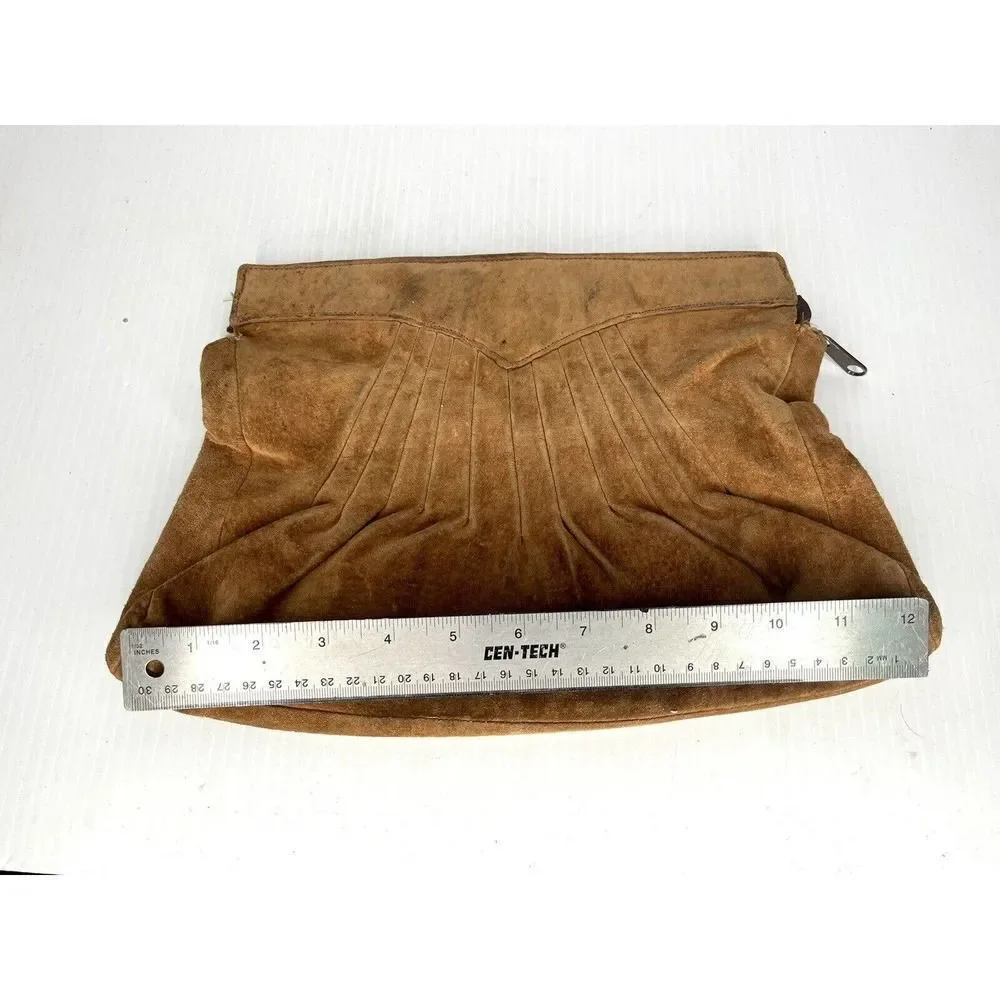 Brown Leather Clutch Bag Purse
